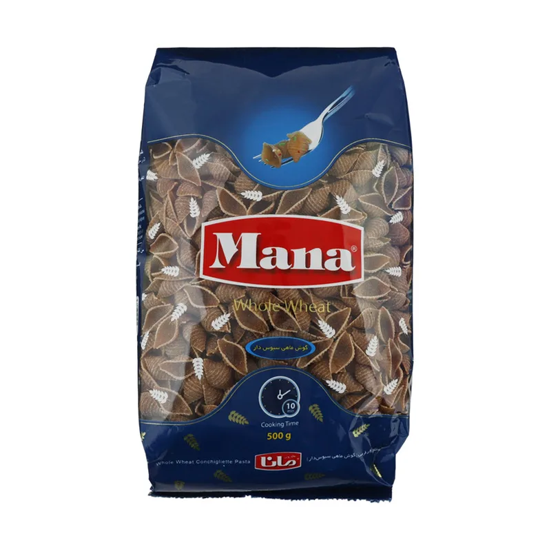 ماکارونی فرمی گوش ماهی سبوس دار مانا - 500 گرم